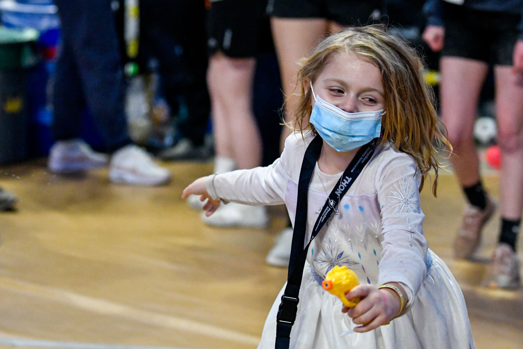 THON 2022, Kennedy Wilson plays squirt gun tag
